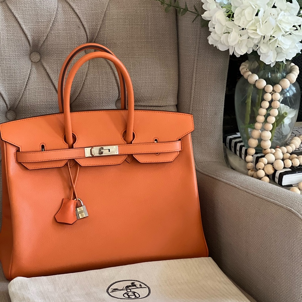 âSOLDâHermes Birkin 35 Mango on PHW
Epspm Leather Stamp P Square (2012) - Picture 2 of 16
